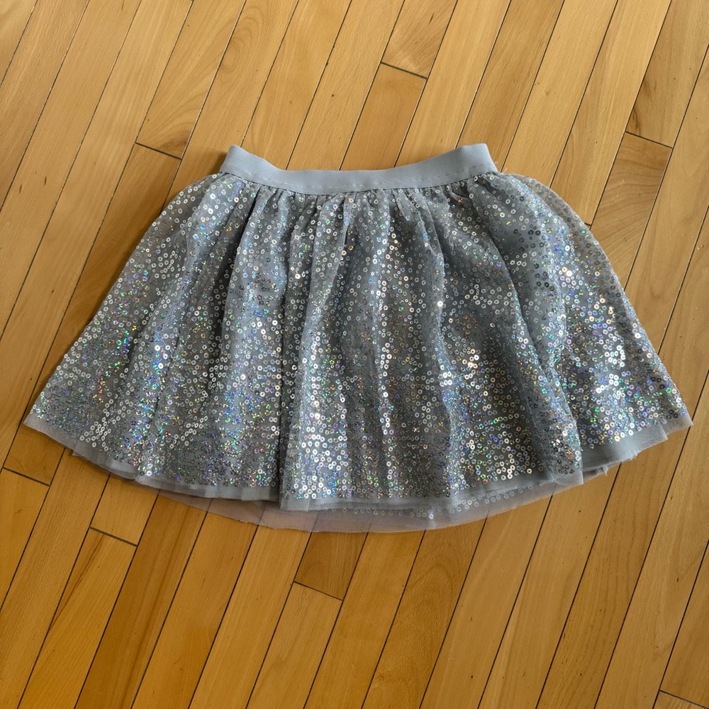 3 for $15 Joe Fresh Silver Sequin Skirt EUC Size Small 6